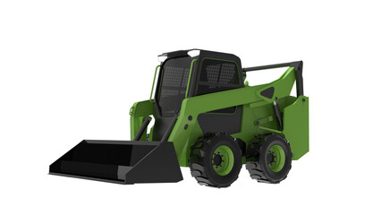 mini digger excavator, heavy duty equipment vehicle.