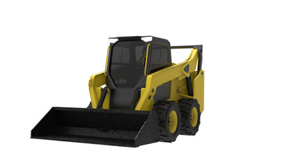 mini digger excavator, heavy duty equipment vehicle.