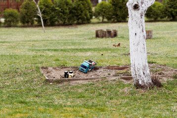 Easter, hidden Easter eggs in the playground