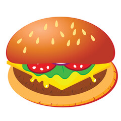 hamburger isolated on white