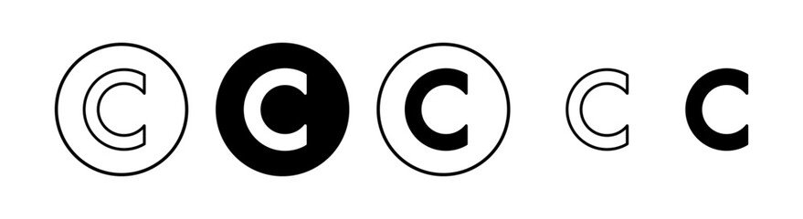 Copyright icon vector illustration. copyright sign and symbol