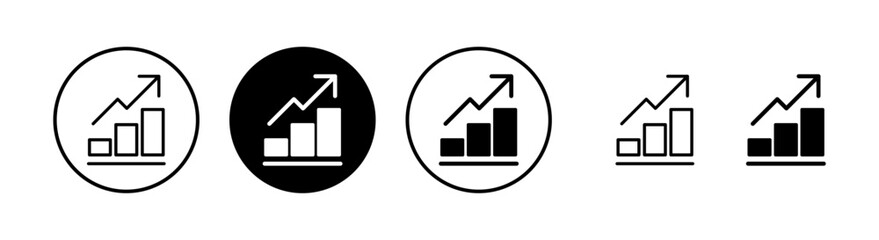 Growing graph Icon vector illustration. Chart sign and symbol. diagram icon