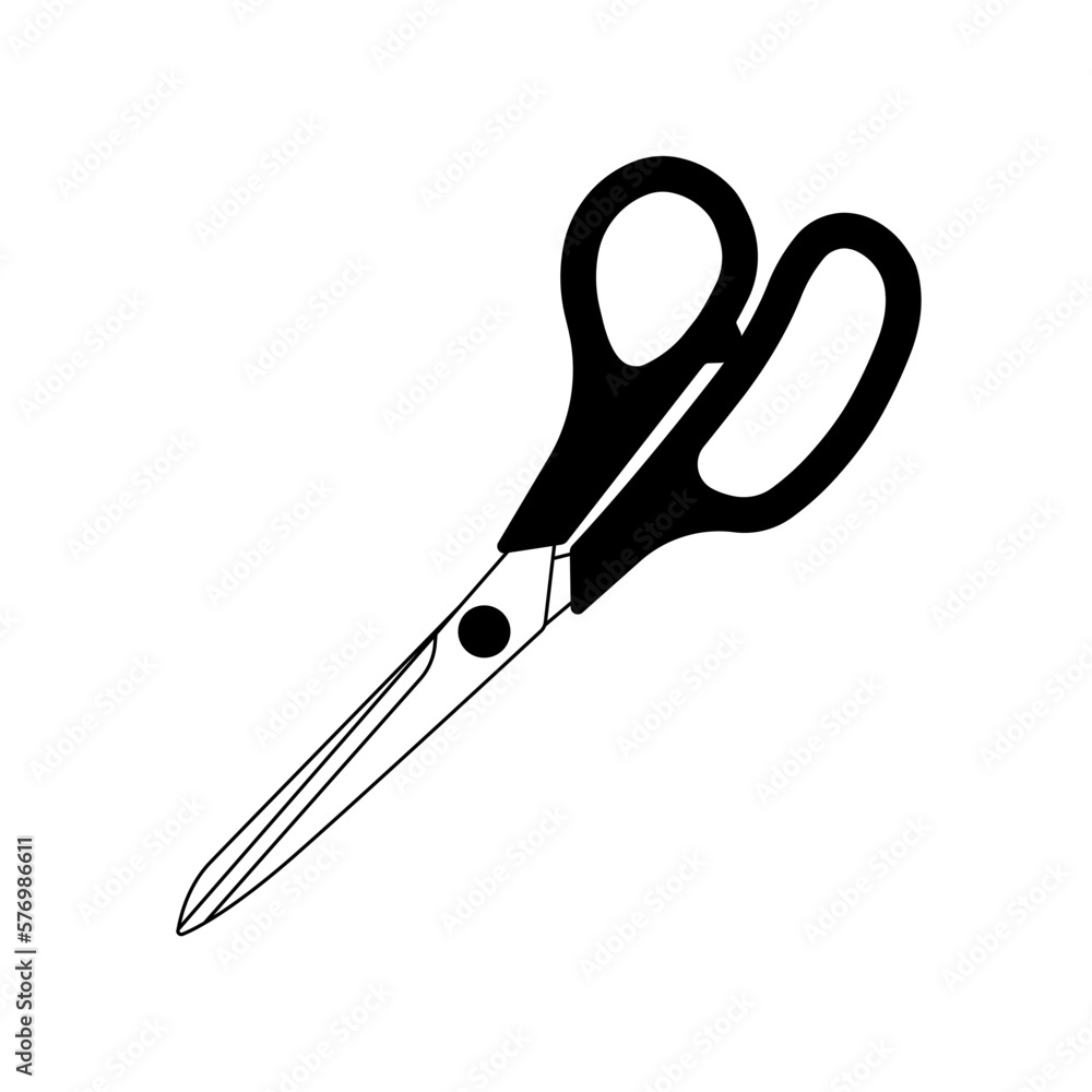 Poster scissors icon. isolated cutting scissors. pictogram of scissor. symbol of cutting. vector illustrati