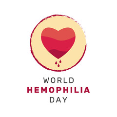Vector illustration of World Hemophilia Day in flat cartoon design
