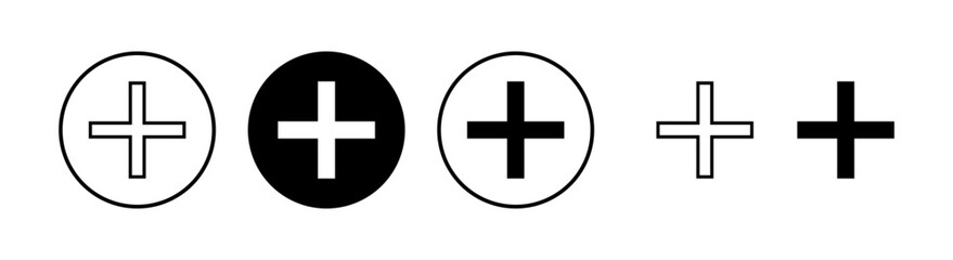 Plus Icon vector illustration. Add plus sign and symbol