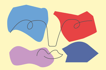 hand drawn illustrations abstract face