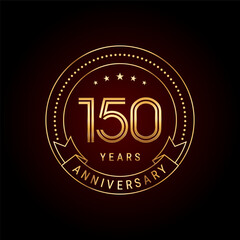150th year anniversary celebration. Logo Vector Template Illustration