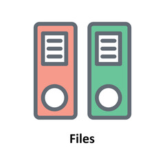 Files Vector Fill Outline Icons. Simple stock illustration stock