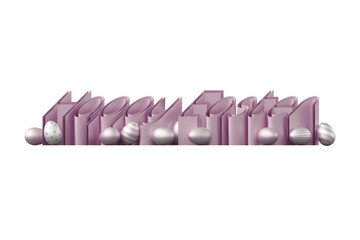 happy easter 3d letters pink