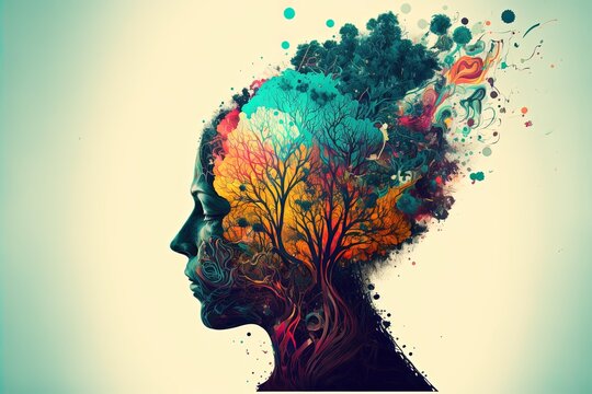 Creative mind, higher consciousness and transcendental concept, nature, artificial intelligence