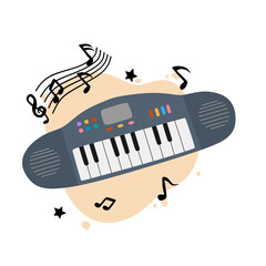 piano, music, keyboard, organ, chord, vector, technology, isolated, art, illustration, white, black, board, buttons, cartoon, classical, composition, creativity, cute, design, digital, doodle, drawing