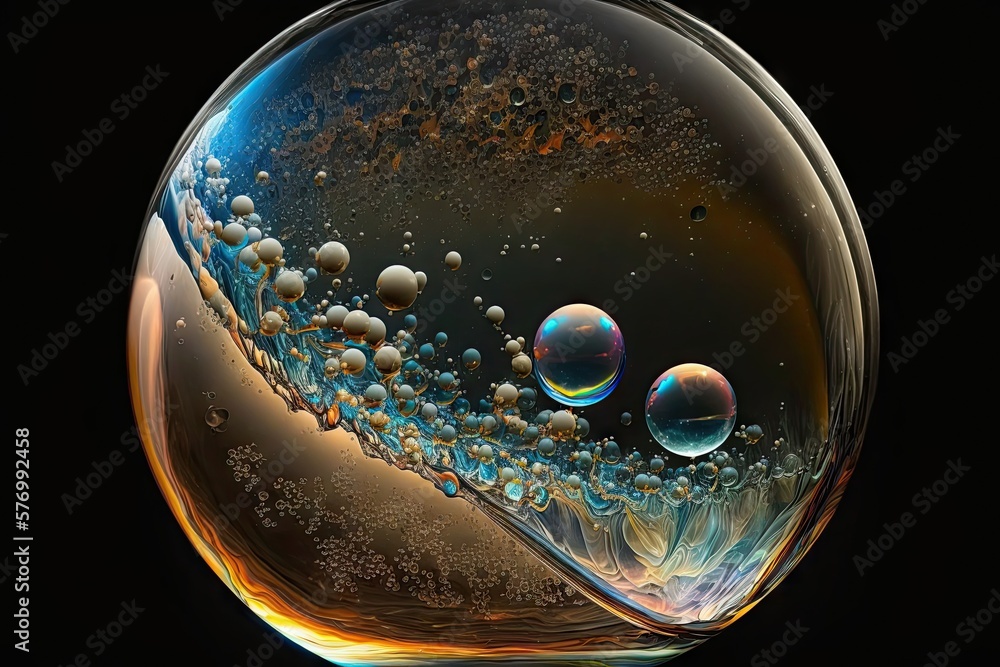 Poster boundless potentials entombed inside an opal bubble generative ai
