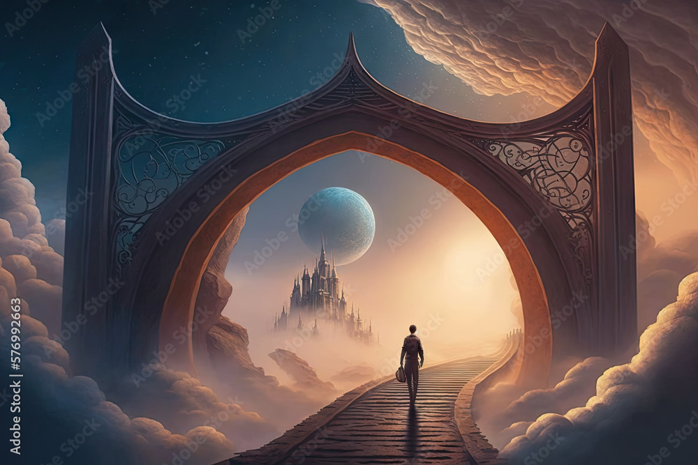 Poster exploring the bridge of miracles and dreams generative ai