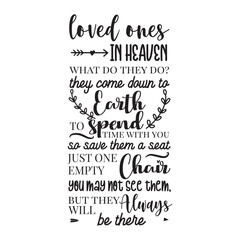 Loved Ones In Heaven What They Do. Hand Lettering And Inspiration Positive Quote. Hand Lettered Quote. Modern Calligraphy.
