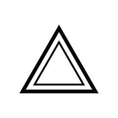 Triangle symbol design vector template on white background.