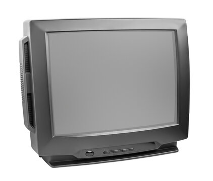 Old black tv set isolated. png transparent