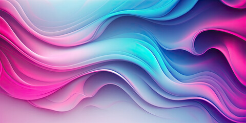 Abstract background with soft wavy forms - Generative AI