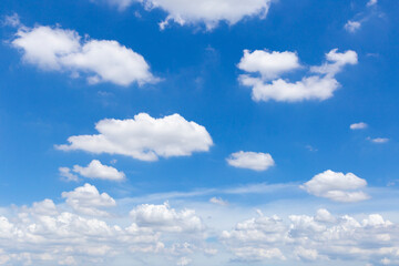 Naklejka na ściany i meble The Shot of white clouds on blue sky.