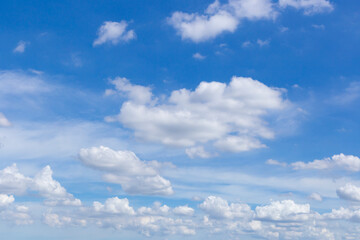Naklejka na ściany i meble The Blue sky with cloud,summer sky,nature background