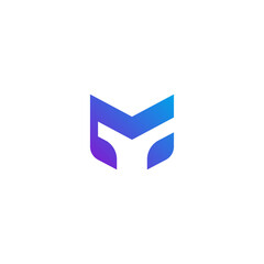 Abstract letter M logotype. Modern logo M idea sign. Universal emblem vector icon.
 - obrazy, fototapety, plakaty