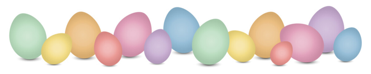 Banner 14 Bunte Ostereier Retrofarben