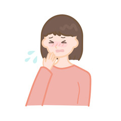 くしゃみ　女性