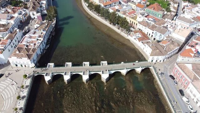 Algarve Portugal,Ponte Romana bridge spans the Galao River in the centre of the old historic town