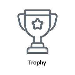 Trophy Vector  Outline Icons. Simple stock illustration stock
