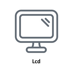 Lcd Vector  Outline Icons. Simple stock illustration stock