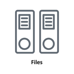 Files Vector  Outline Icons. Simple stock illustration stock