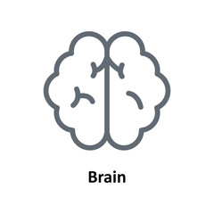 Brain Vector  Outline Icons. Simple stock illustration stock