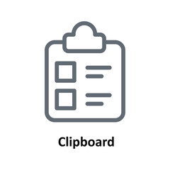 Clipboard Vector  Outline Icons. Simple stock illustration stock