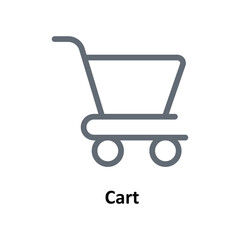 Cart Vector  Outline Icons. Simple stock illustration stock