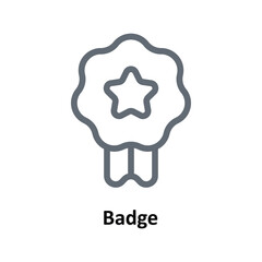 Badge Vector  Outline Icons. Simple stock illustration stock