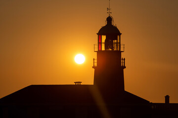 Corrubedo, the sunset and the lighthouse