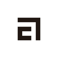 Obraz premium letter ca square geometric line simple logo vector