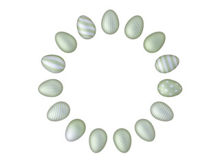 pastel easter egg wreath green