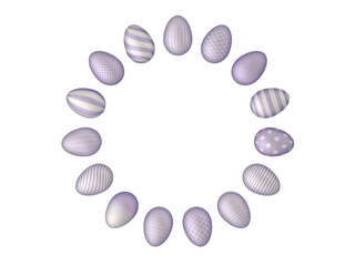 pastel easter egg wreath purple