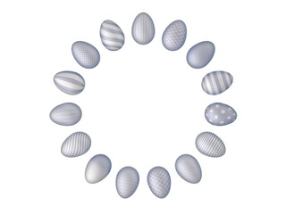 pastel easter egg wreath blue