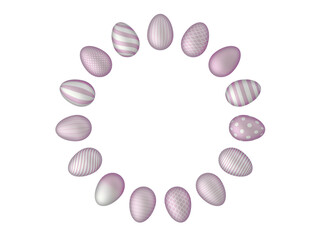 pastel easter egg wreath pink