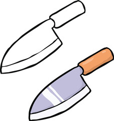 Knife vector illustration. Perfect for art, postcards, cards, wall decor, t-shirts, cards, prints, drawing books, coloring books, wallpaper, prints, cards, ect.
