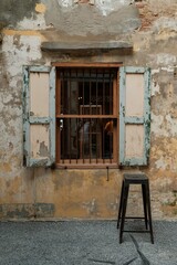 Fototapeta na wymiar old wooden door in old house