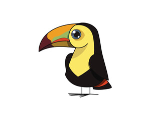 Toucan vector isolated colour icon. Toucan animal vector icon. Toucan icon