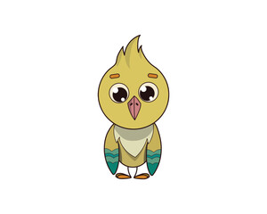 Parrot vector isolated colour icon. Parrot animal vector icon. Parrot icon