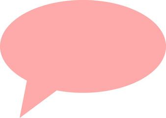 Cute pink empty speech bubble chat icon PNG