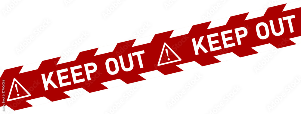 Poster caution danger stop keep out crime scene red white stripe tape stripe warning or restriction sign ic