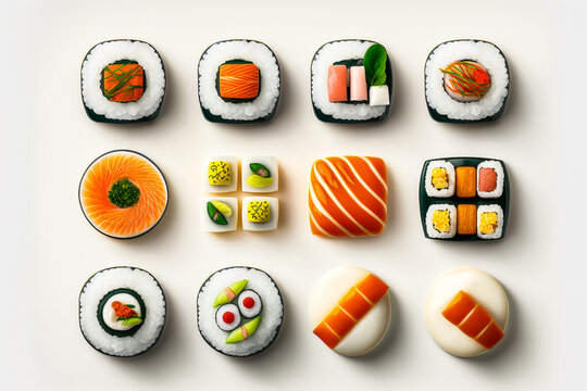 Assortiments de sushis - générative ia