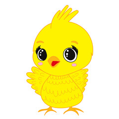 chicken cute, cartoon for kids isolated vector