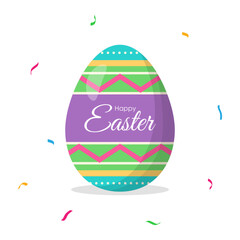 Vector illustration of Happy Easter wishes greeting