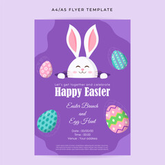 Vector illustration of Happy Easter Invitation Template